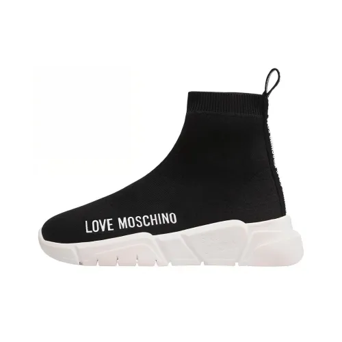 LOVE MOSCHINO Logo print Sock style Sneakers