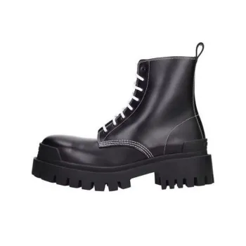 Balenciaga Strike Lace Up Boots 'Black' Women's