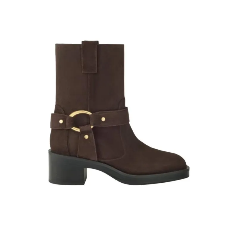 Stuart Weitzman/SW Jax Bootie Ankle Boots 5.5cm Women's Umber-1