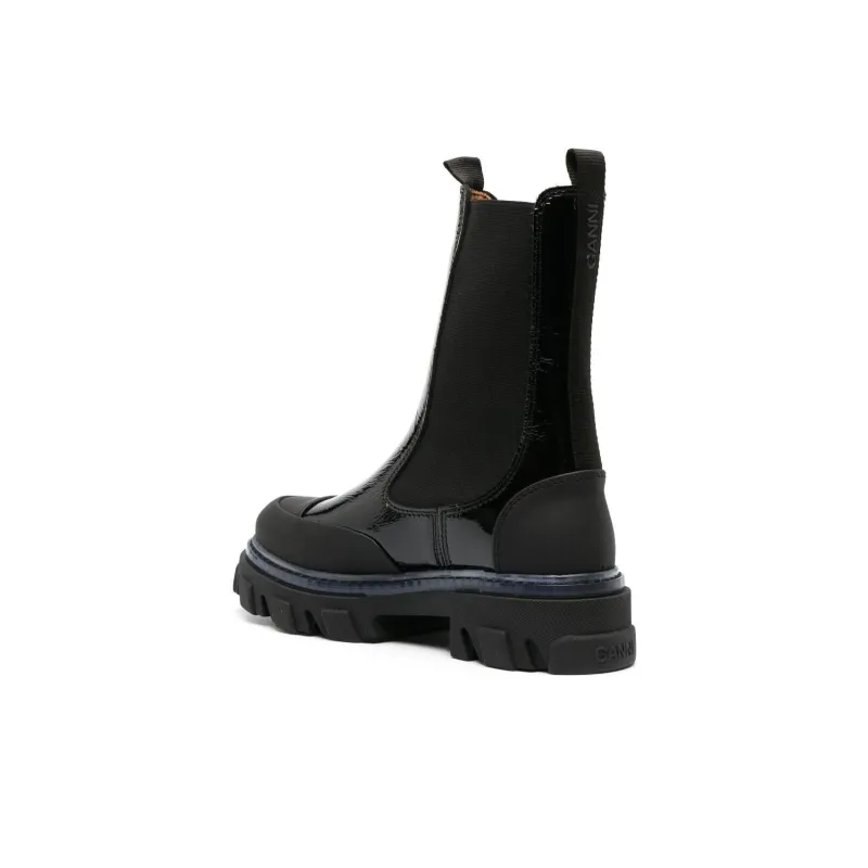 GANNI Patent Leather Ankle Boots-4