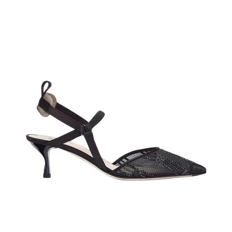 FENDI Colibri Slim Heel High Heels Women's Black-1