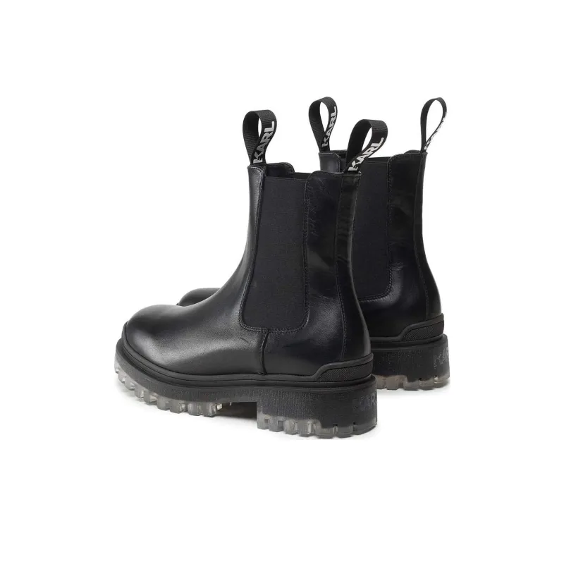 KARL LAGERFELD Short Chelsea Boots Men's Black-3