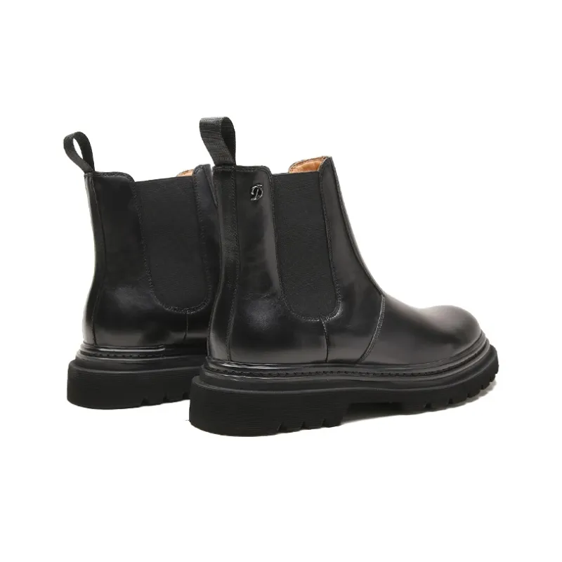 S. T.DUPONT Short Chelsea Boots 4cm Men's Black-3