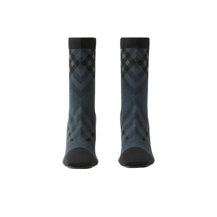 Burberry Ankle Boots 10cm Women's Blue Black-2