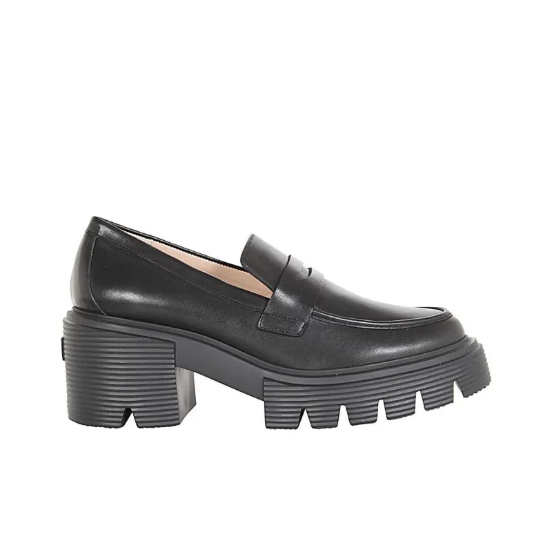 Stuart Weitzman/SW Chunky Heel Platform Shoes Women's Black-1