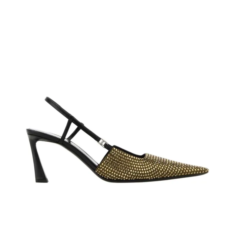 SAINT LAURENT Embellished Pointed Toe Pumps-1