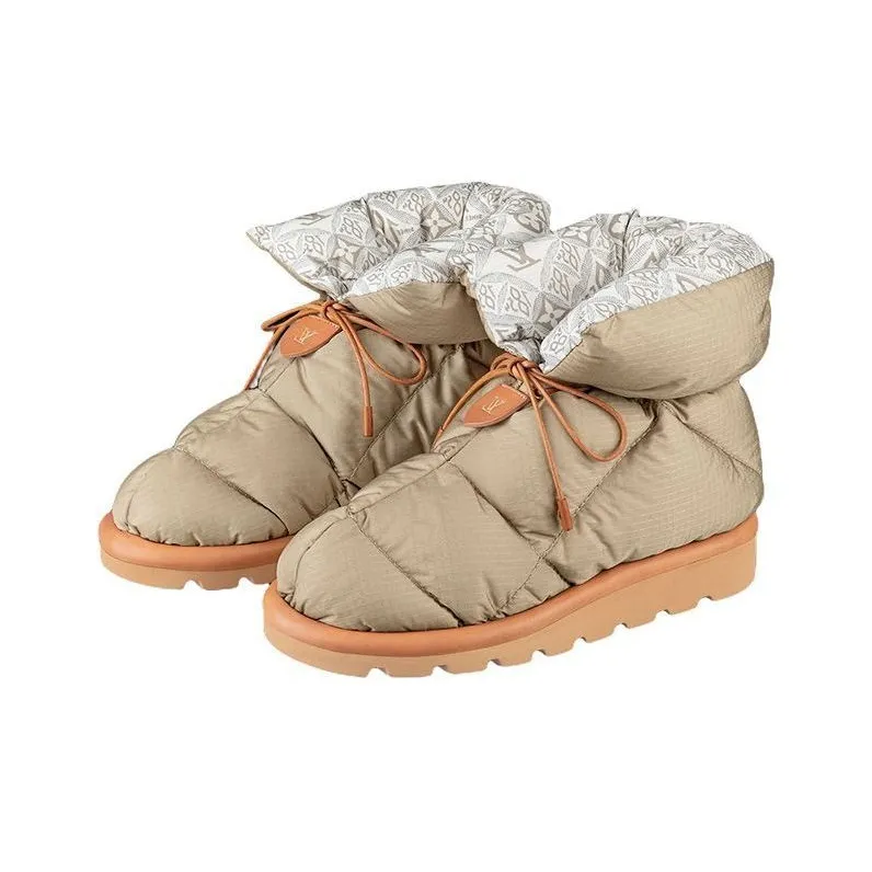 LOUIS VUITTON Ankle Boots Women's Beige-2