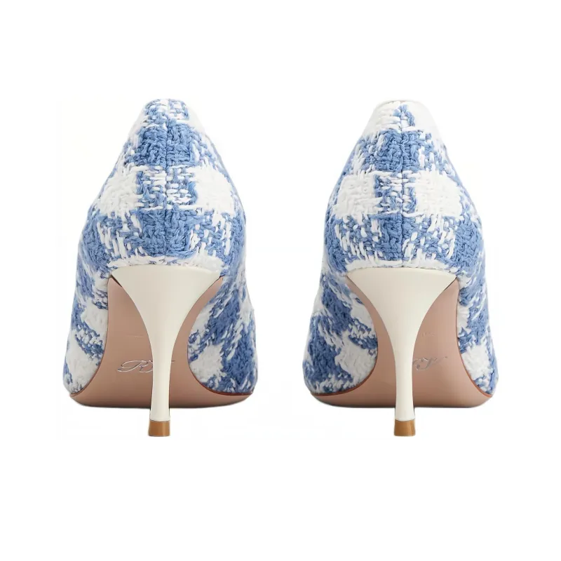 Roger Vivier Slim Heel High Heels 6.5cm Women's Blue White-4