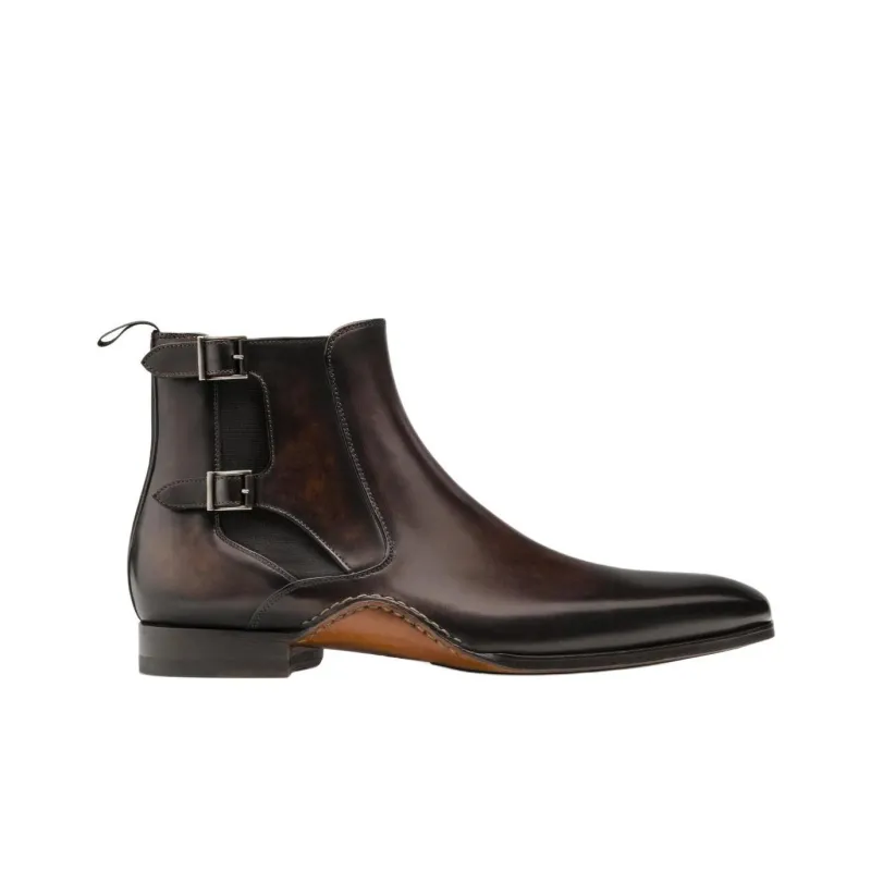 Magnanni Grant Short Chelsea Boots Men's Dark Brown-1