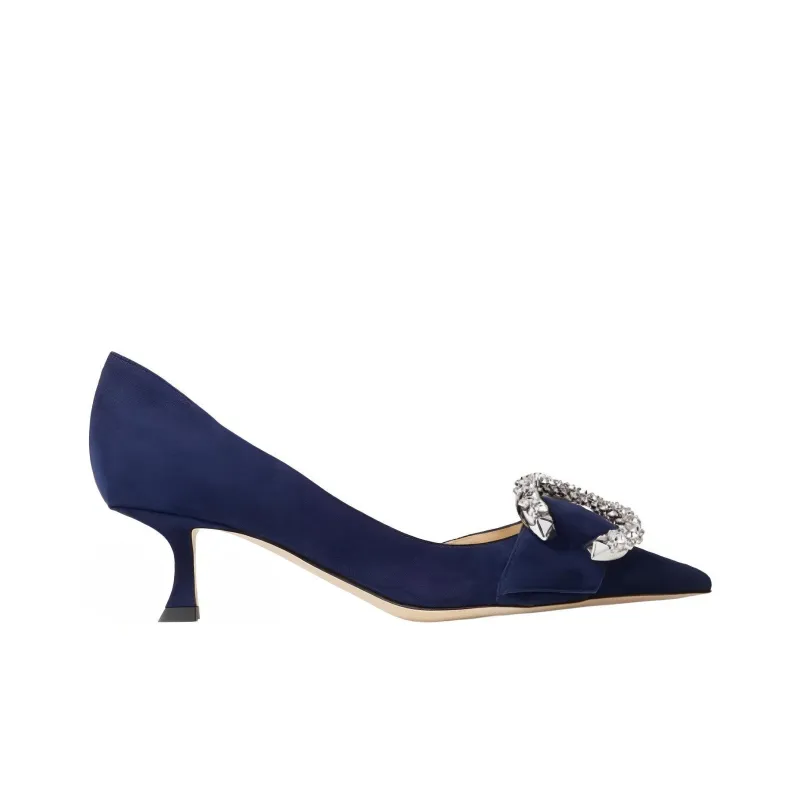 Jimmy Choo Melva Dorsay 50mm Suede Pumps-1