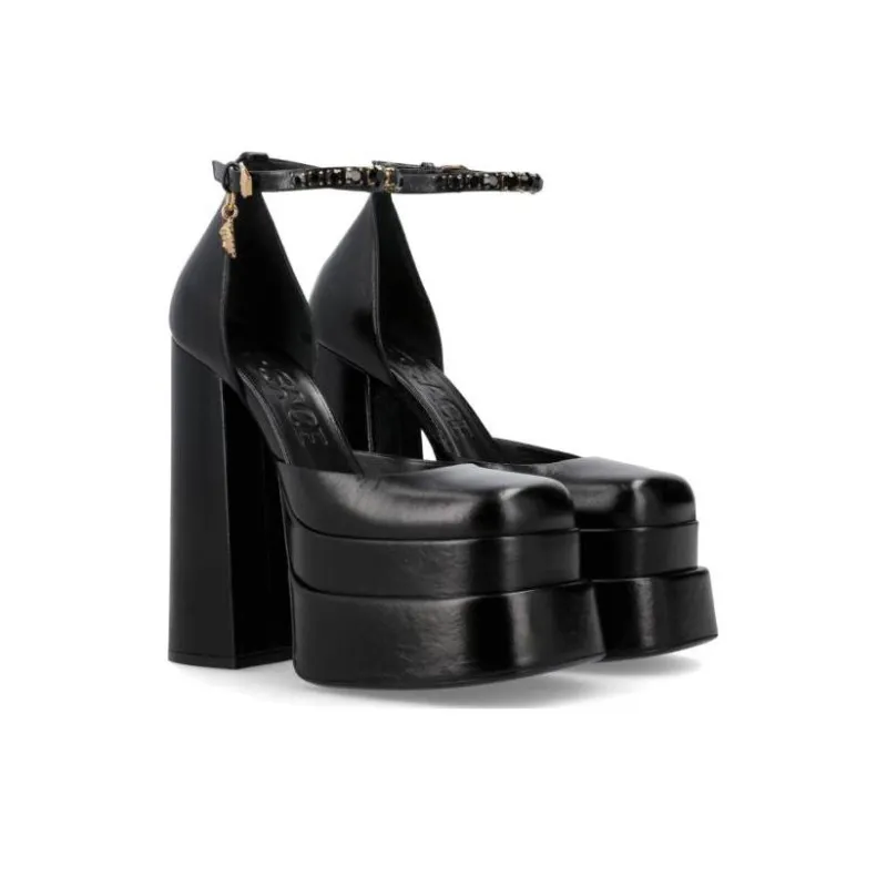 VERSACE Medusa-plaque Detail 155mm Pumps-2