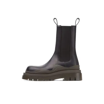 Bottega Veneta Tire Boot High Black Camping