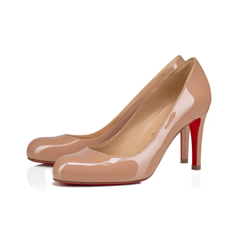 CL LUBOTING Pumppie Slim Heel High Heels 8.5cm Women's Nude-2