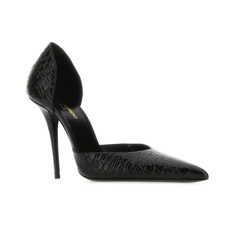 SAINT LAURENT Kayla 110 Slim Heel High Heels 11cm Women's Black-1