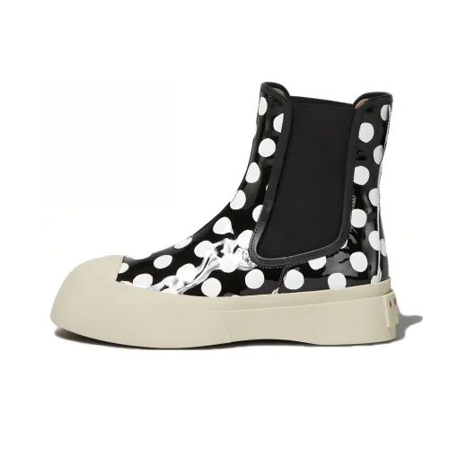 MARNI Pablo Short Chelsea Boots Women's Black White
