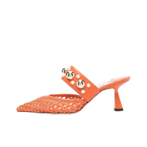 Jimmy Choo Basette Slim Heel High Heels Women's Orange