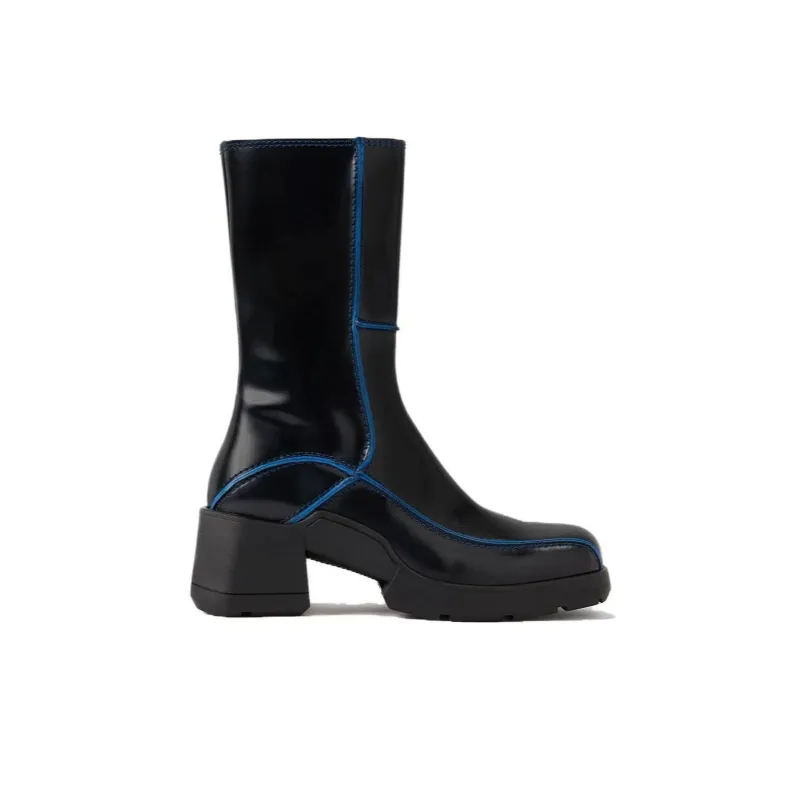 MIISTA Ankle Boots 6cm Women's Blue Black-1