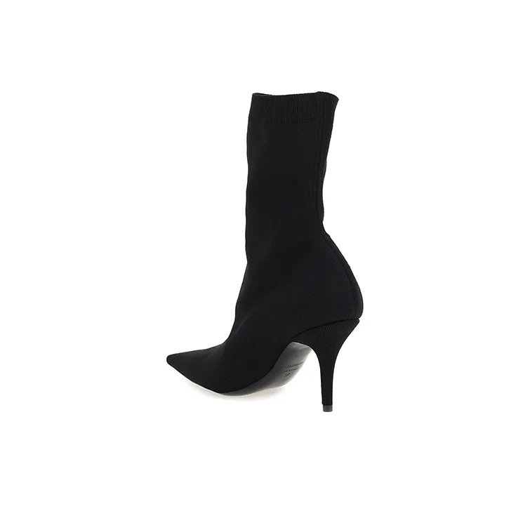 Balenciaga Logo Sock Boots 'Black' Women's-2