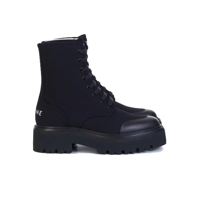 CELINE Lace Up Boot Black-1