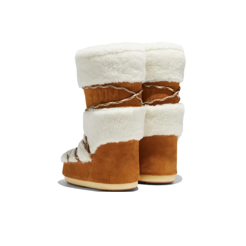 Moon Boot Icon Shearling Boot Whisky Off White-2