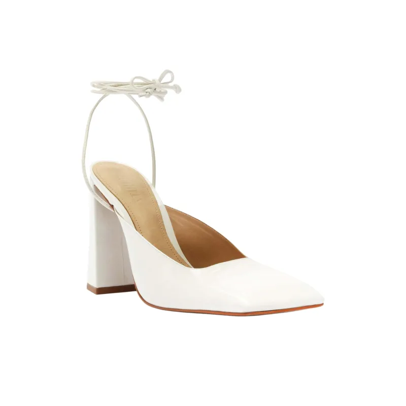 Schutz Rosie Spool Heel High Heels 10.8cm Women's White-2