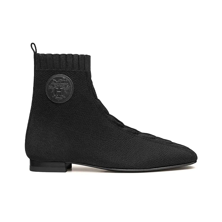 HERMES Calvi Duo Ankle Boots Women's Black-1