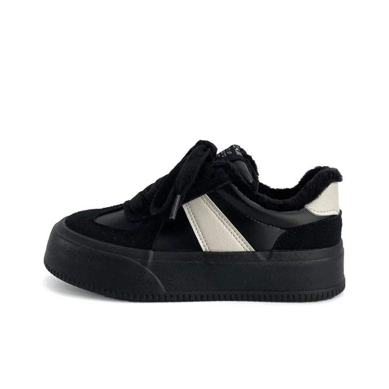 Than Than Me Warm Slip-Resistant Low-Top Skateboard Shoes Women's-0