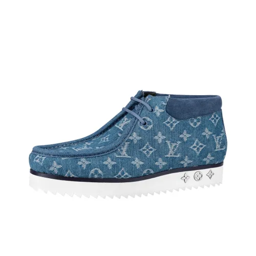 LOUIS VUITTON Mods Ankle Boots 'Denim Monogram'