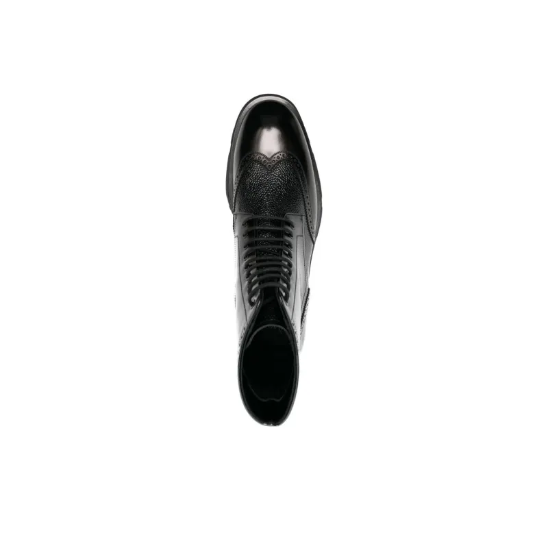 Alexander McQueen Low Block Heeled Lace Up Boots-4