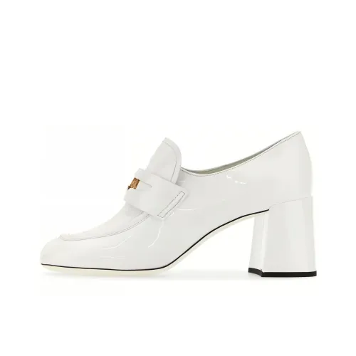 MIU MIU Chunky Heel High Heels Women's White