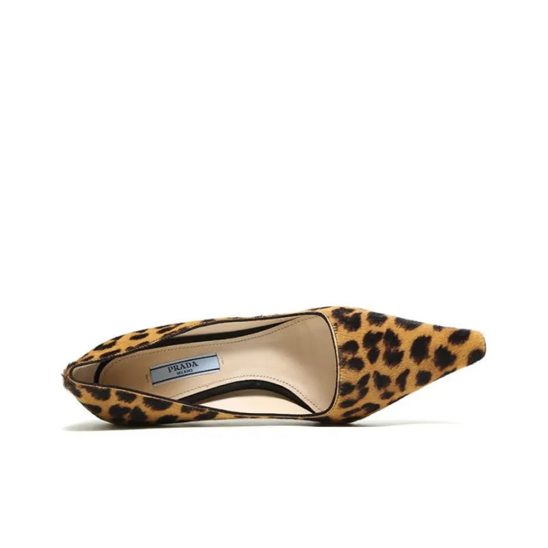 PRADA Satin Pumps 'Leopard' Women's-4