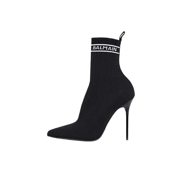 BALMAIN Skye Stretched Ankle Boots Women's-4