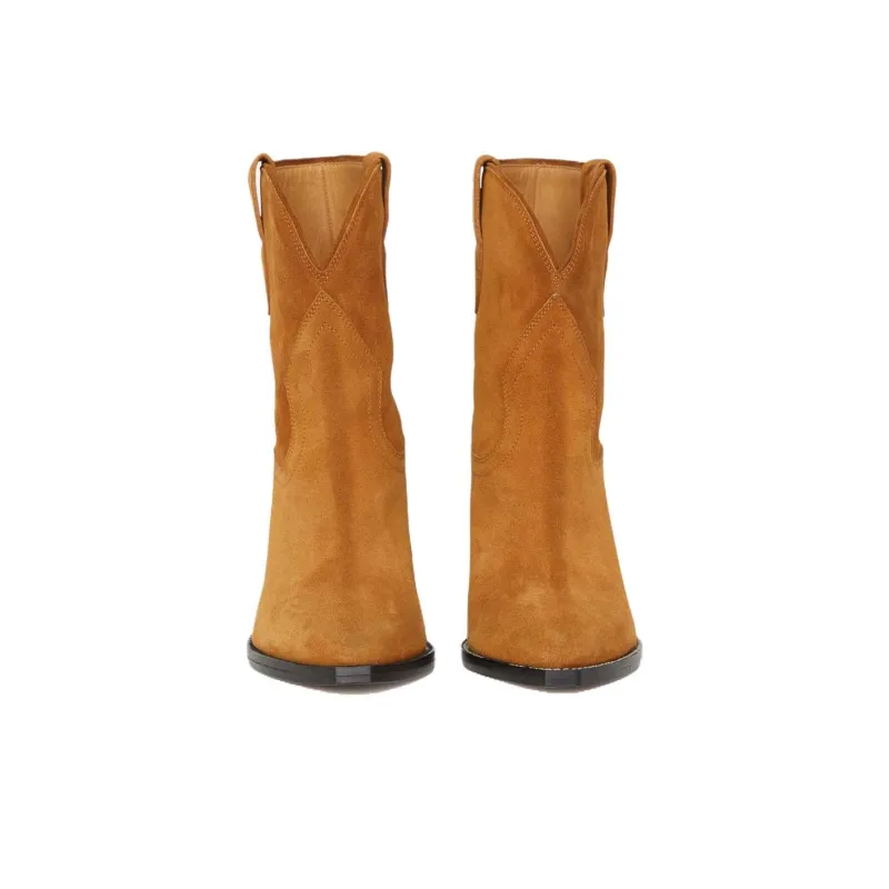 ISABEL MARANT Leyane Ankle Boots 9cm Women's Cognac-4