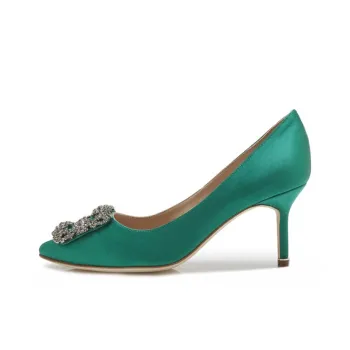 MANOLO BLAHNIK Hangisi 90mm Satin Pumps