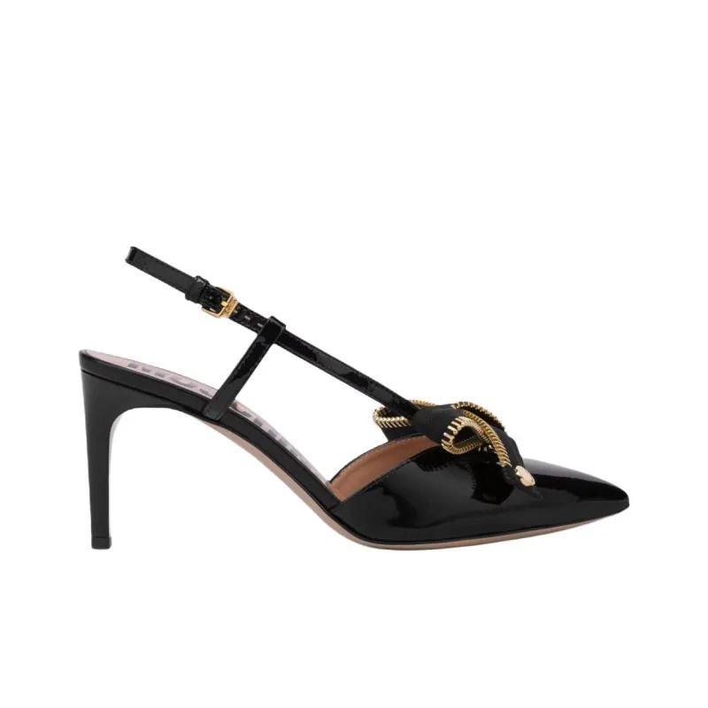 MOSCHINO Slim Heel High Heels 7.5cm Women's Black-1