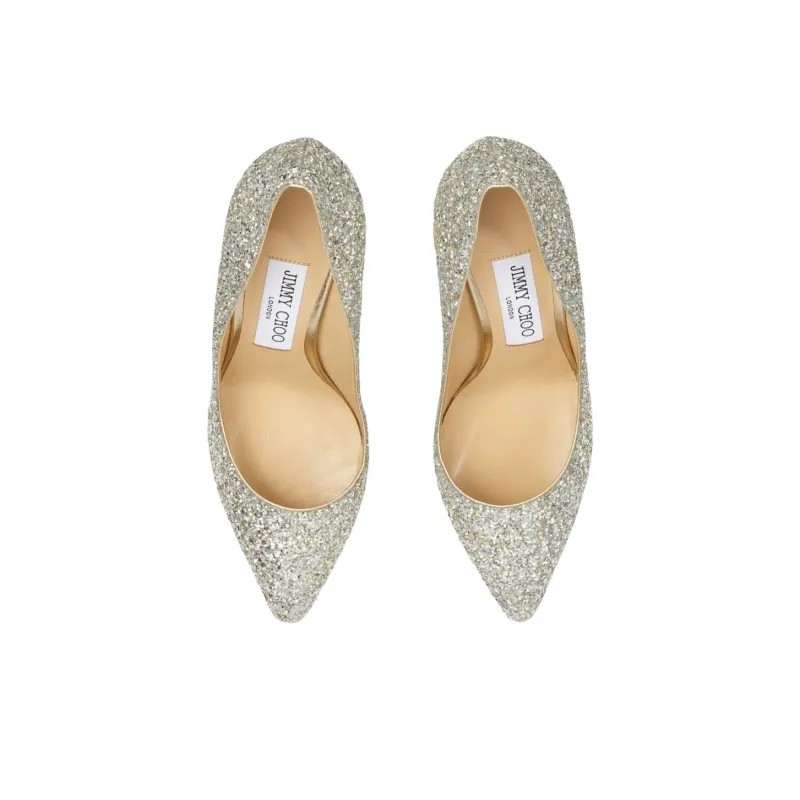 Jimmy Choo Romy Slim Heel High Heels 8.5cm Women's Champagne-4