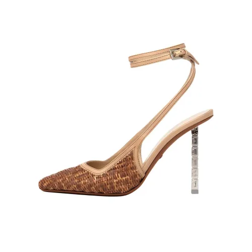 GCDS Slim Heel High Heels 10cm Women's Brown