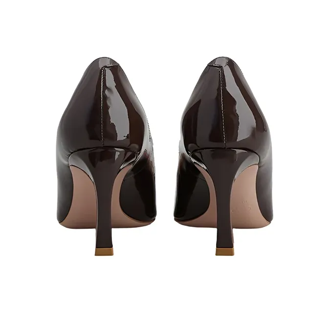 Roger Vivier Slim Heel High Heels Women's Burgundy-4