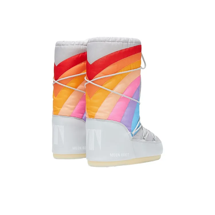 Moon Boot Logo Rainbow-print Snow Boots-3