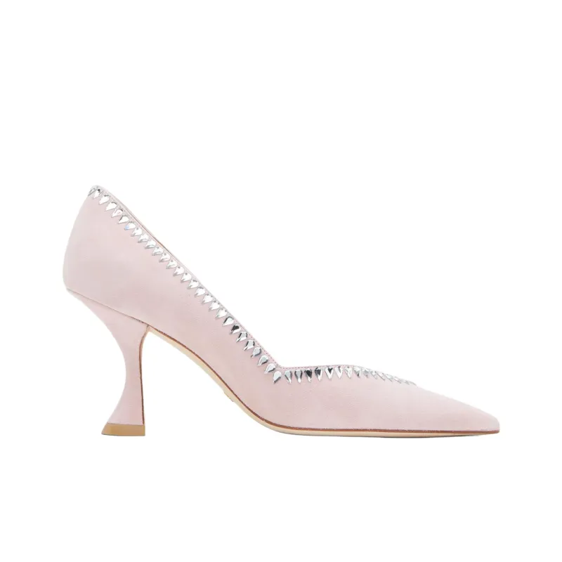 Stuart Weitzman/SW Gemcut Xcurve Irregular Heel High Heels 8.5cm Women's Pink-1