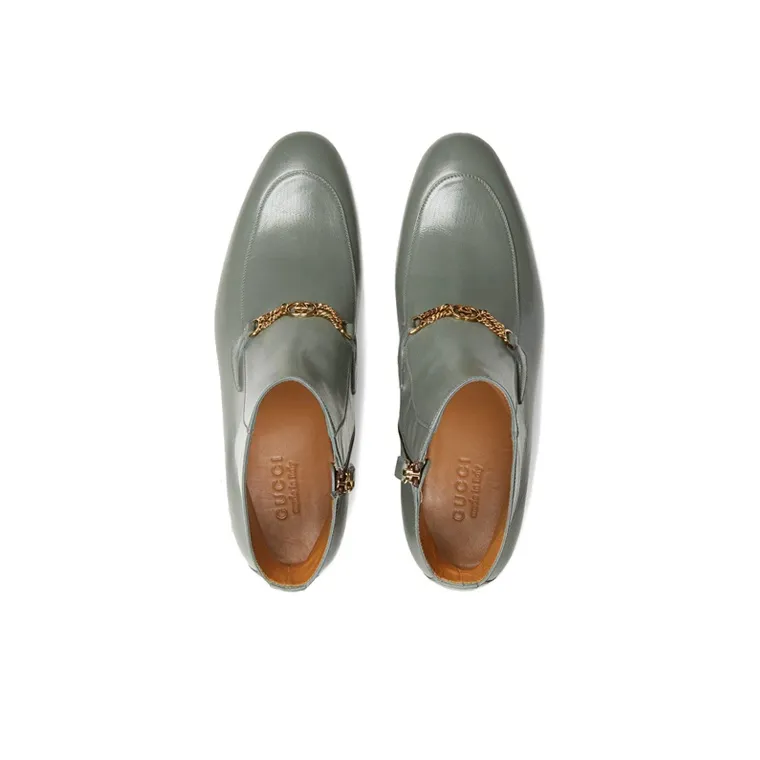 GUCCI Peyton Ankle Boots Men's Gray-2
