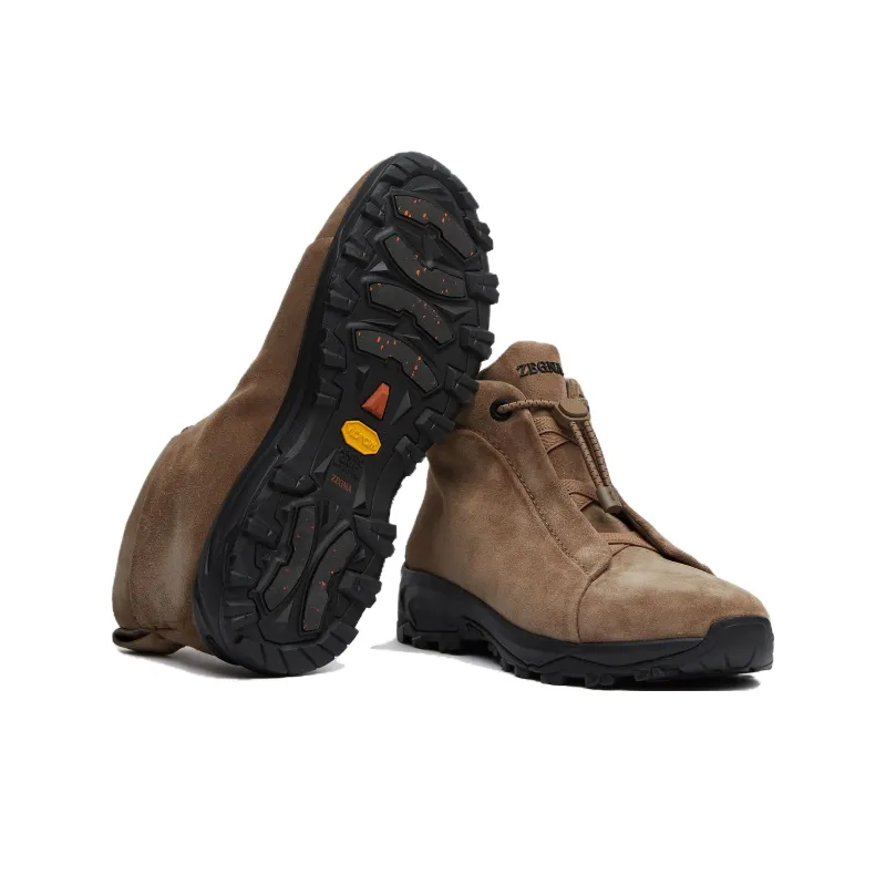 Zegna Triple Stitch Ankle Boots Men's Light Brown-4