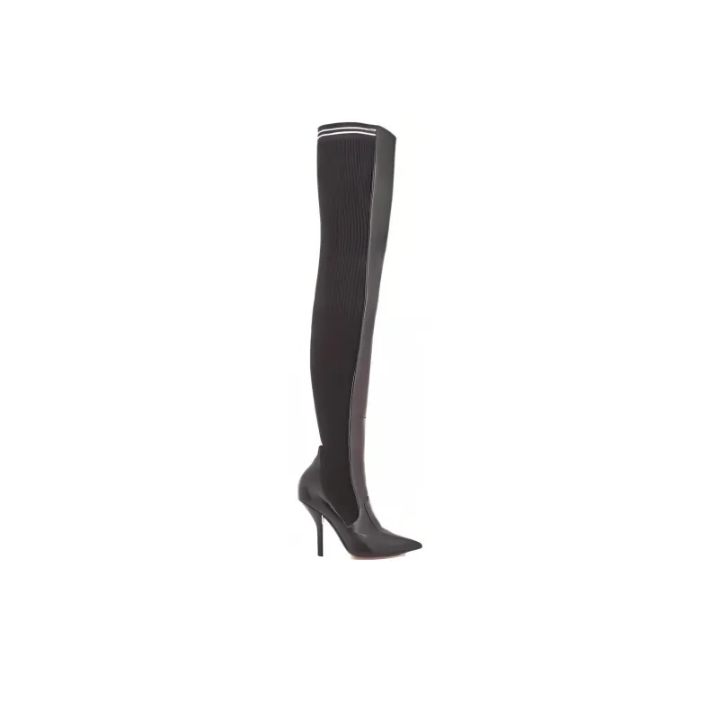 FENDI Knee high Boots Women's Black-2