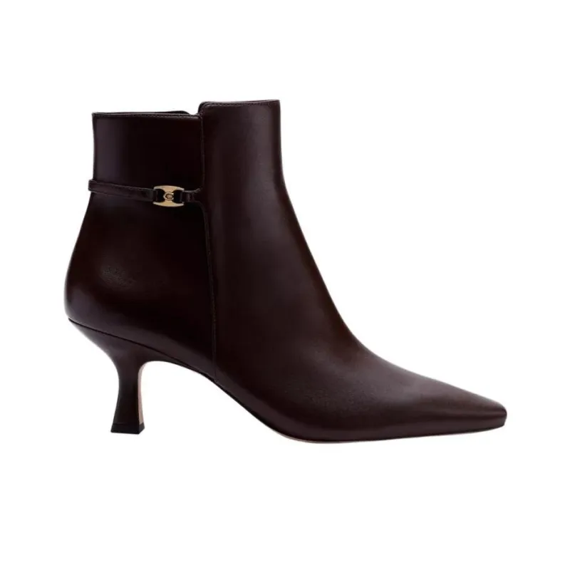 COACH Rebecca Ankle Boots 6cm Women's Red Brown-1
