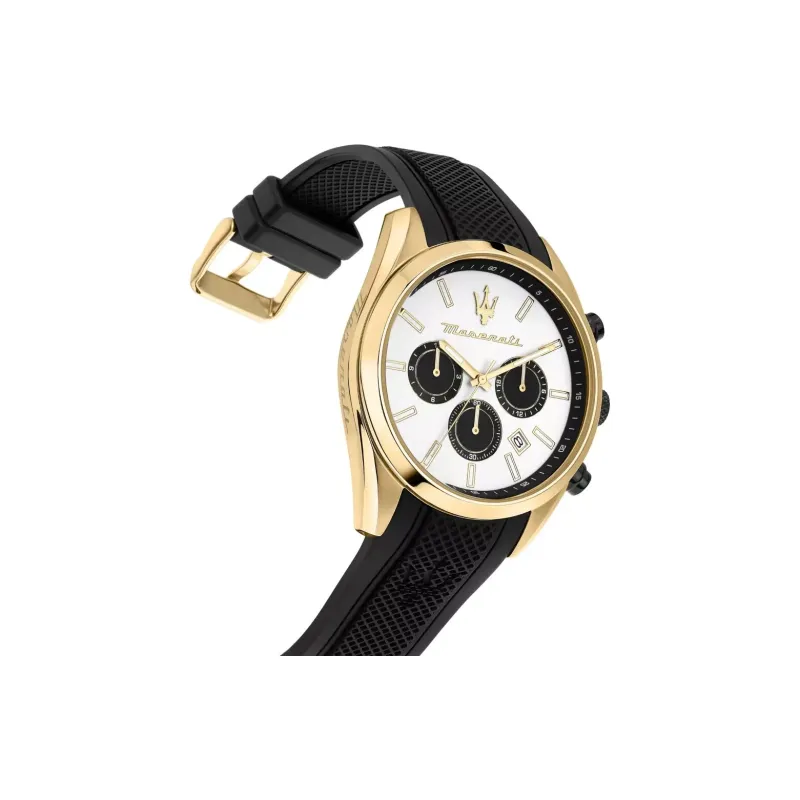 Maserati Wrist Watch Automatic Mechanical Movement Silicone Strap 43mm White Dial Men's Watches-1