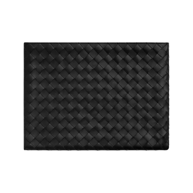 Bottega Veneta Intrecciato Calfskin Clutch Men's Black/Orchid Brown-1