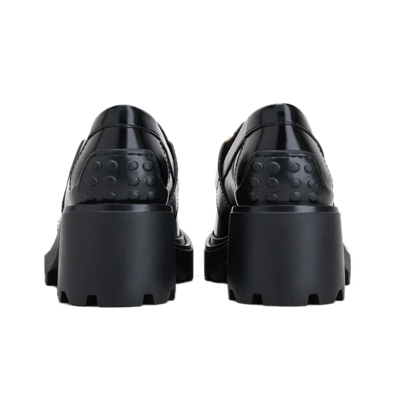 TOD'S T Plaque Block Heel Loafers Women's-4