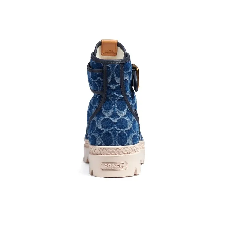 COACH Trooper Ankle Boots Men's Denim Blue-4
