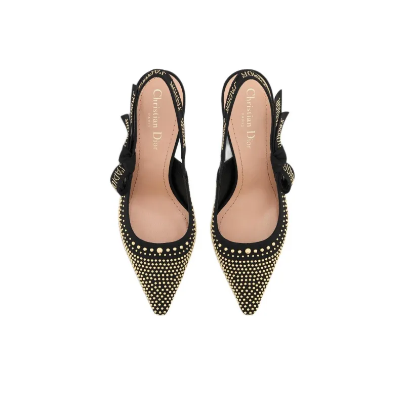 DIOR J'Adior Slim Heel High Heels 10cm Women's Yellow Brown-4