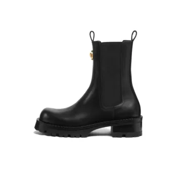 VERSACE Alia Leather Chelsea Boots